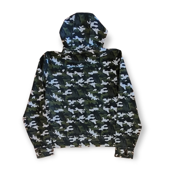 Michael Kors Men Large Green Camouflage Camo hoodie sweatshirt L pullover - Picture 4 of 7